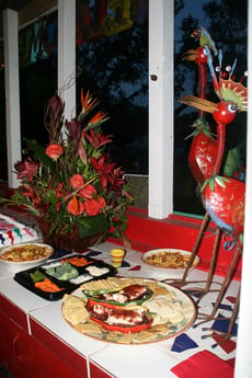 cocine en la terraza: prepare comidas y sirva desde mostradores de azulejos