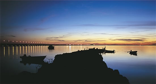 The Öland Bridge (6 km long)